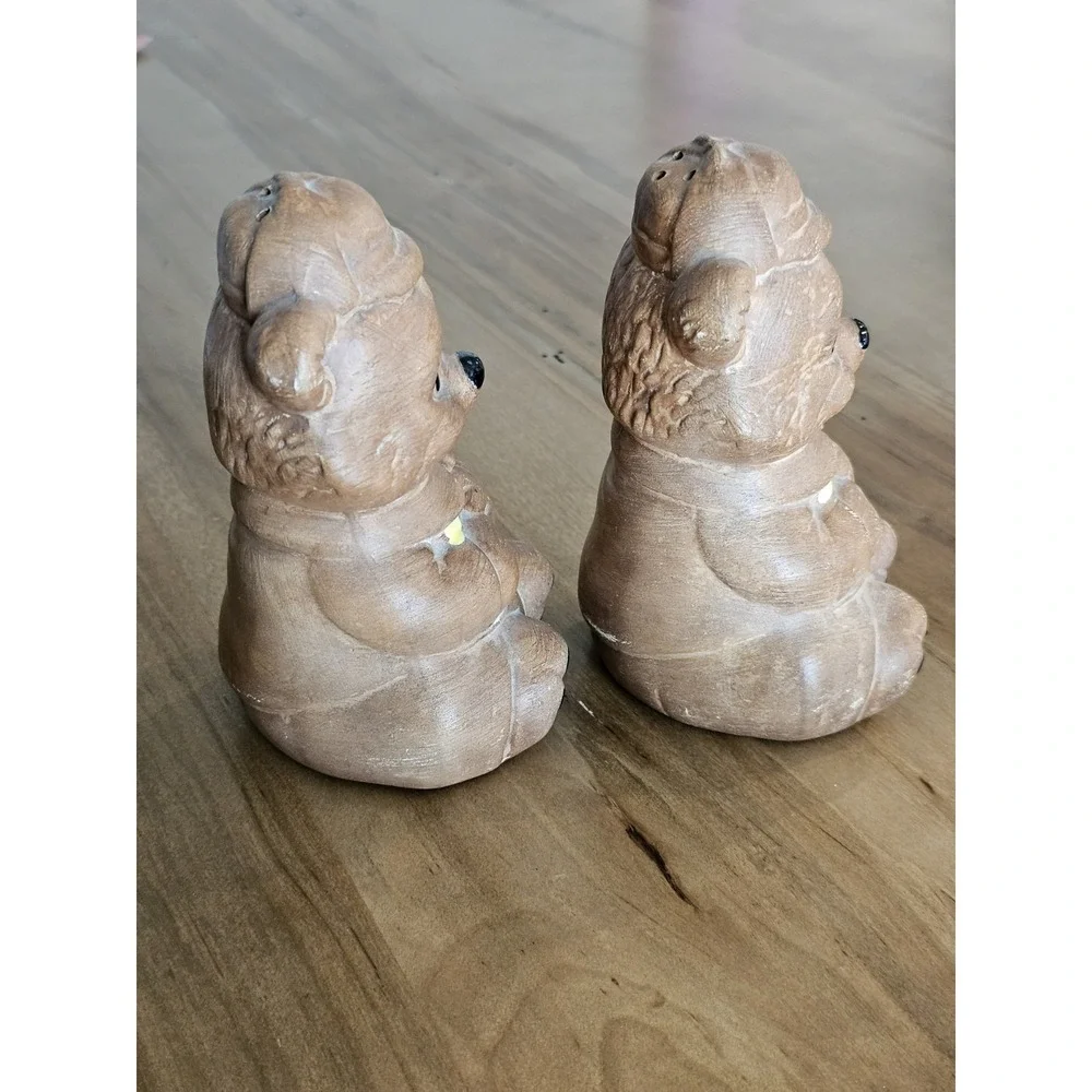 Vintage MCM Hirsch Mfg Co Teddy Bear Salt And Pepper Shakers‎ Made In USA